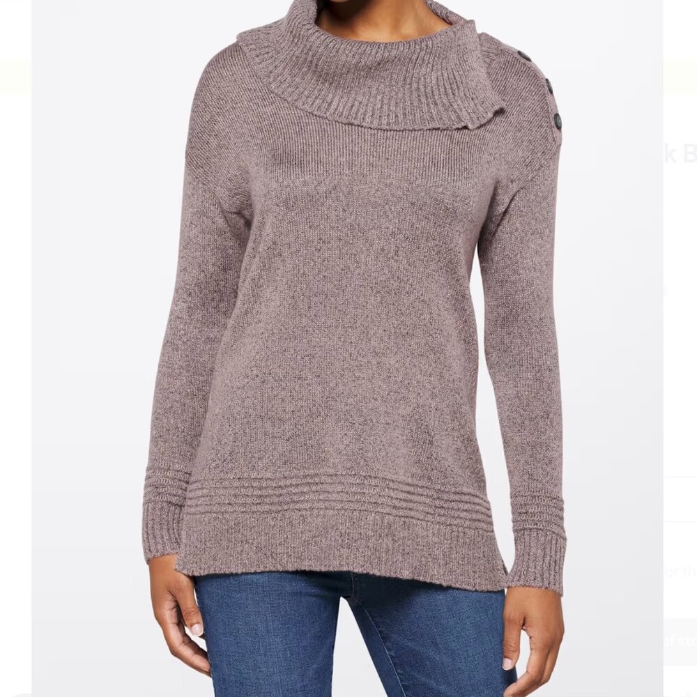 EUC Fortune+Ivy Stitch Fix Cowl Neck Button Detail Sweater | Medium